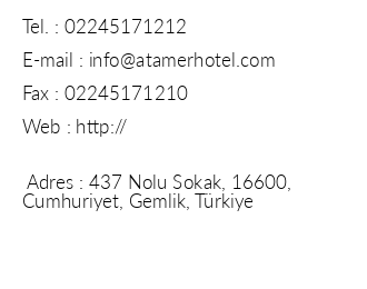 Hotel Atamer iletiim bilgileri